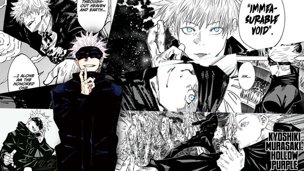 1280x720 Descargar fondos de Collage De Manga Jujutsu Kaisen Satoru Gojo