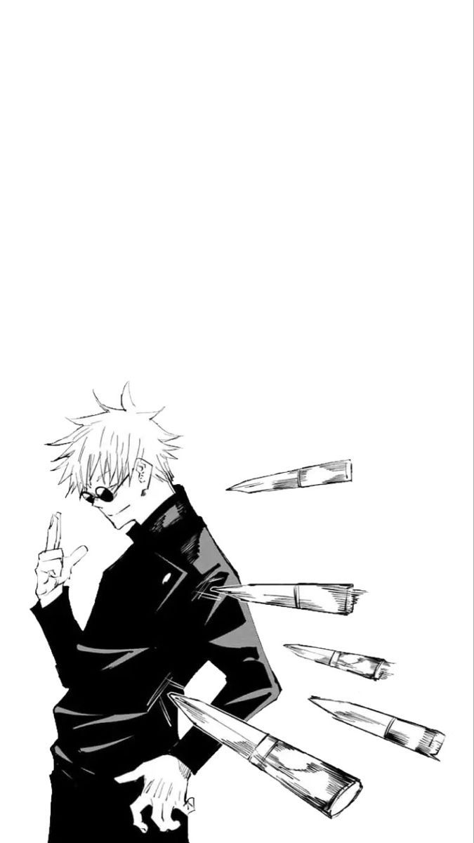 675x1200 Gojo Satoru Jujutsu kaisen manga wallpaper