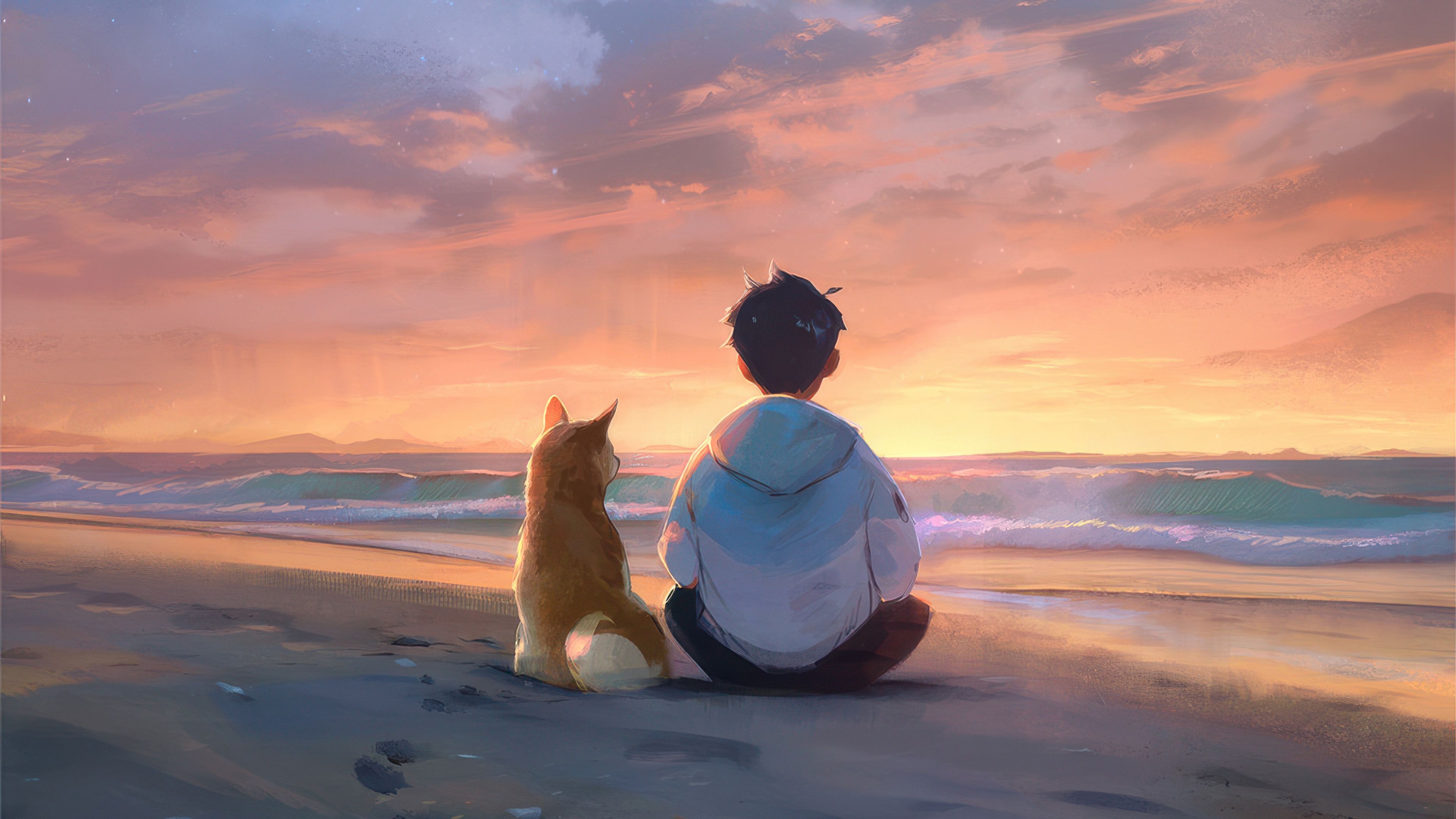 3840x2160 Peaceful Time With Bestfriend Wallpaper, HD Artist Wallpaper, 4k Wallpaper, Image, Background, Photos and Picture