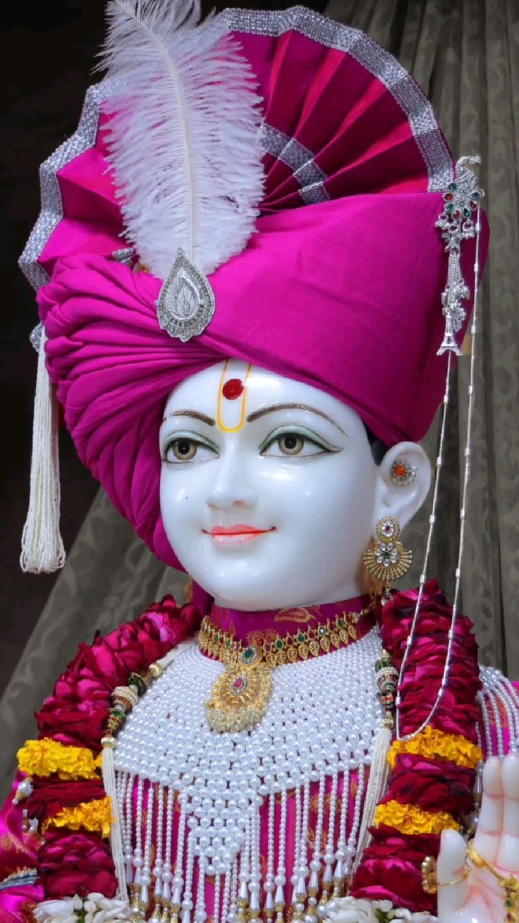736x1308 Swaminarayan HD Wallpaper Ghanshyam Maharaj