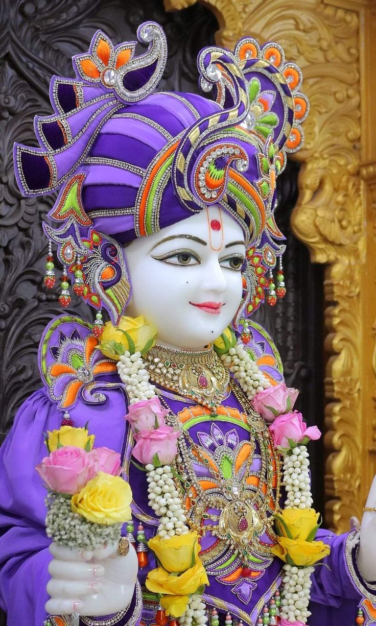 736x1226 Ghanshyam Maharaj HD Wallpaper swaminarayan bhagwan