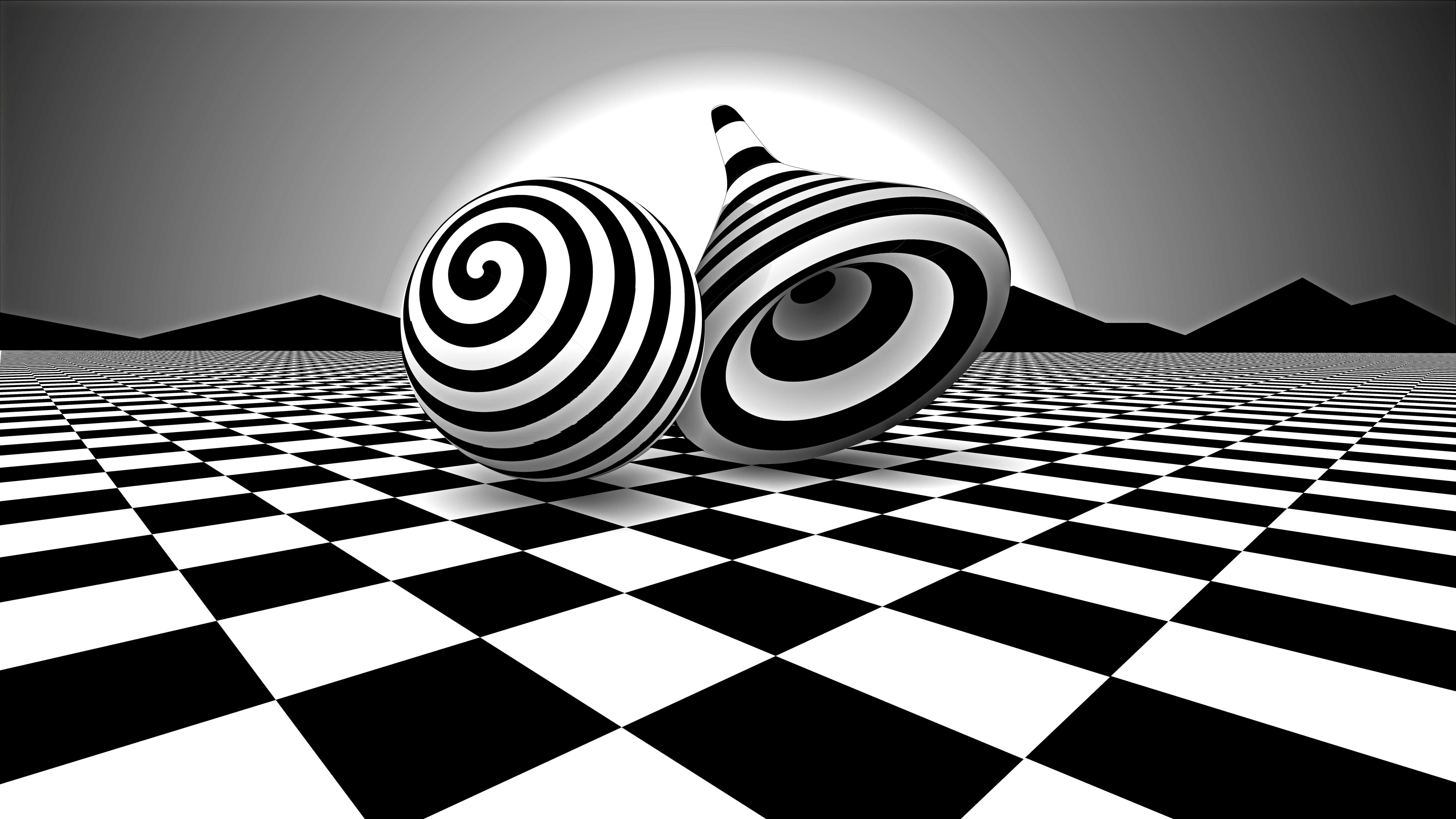7680x4320 8k Black And White Wallpaper