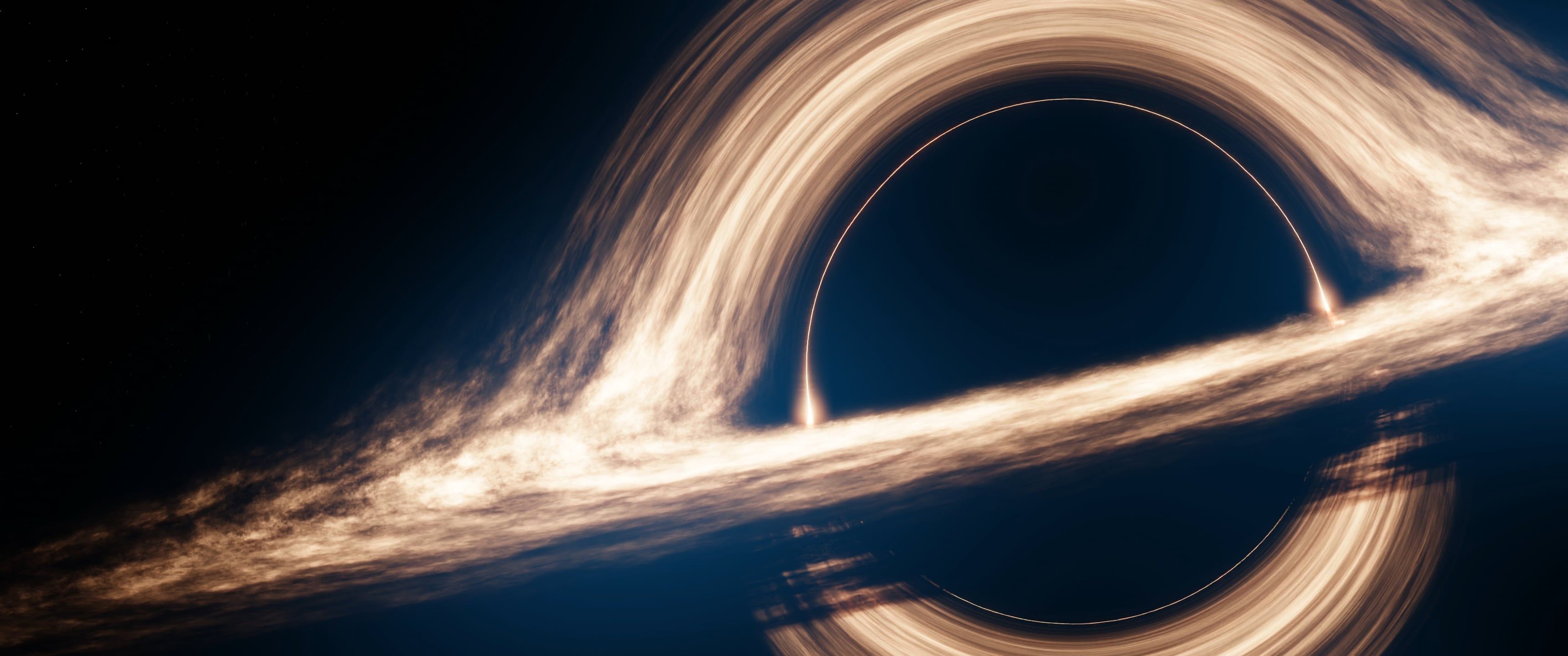 3440x1440 Realistic Black Hole Close Up (Ultrawide) High Rez