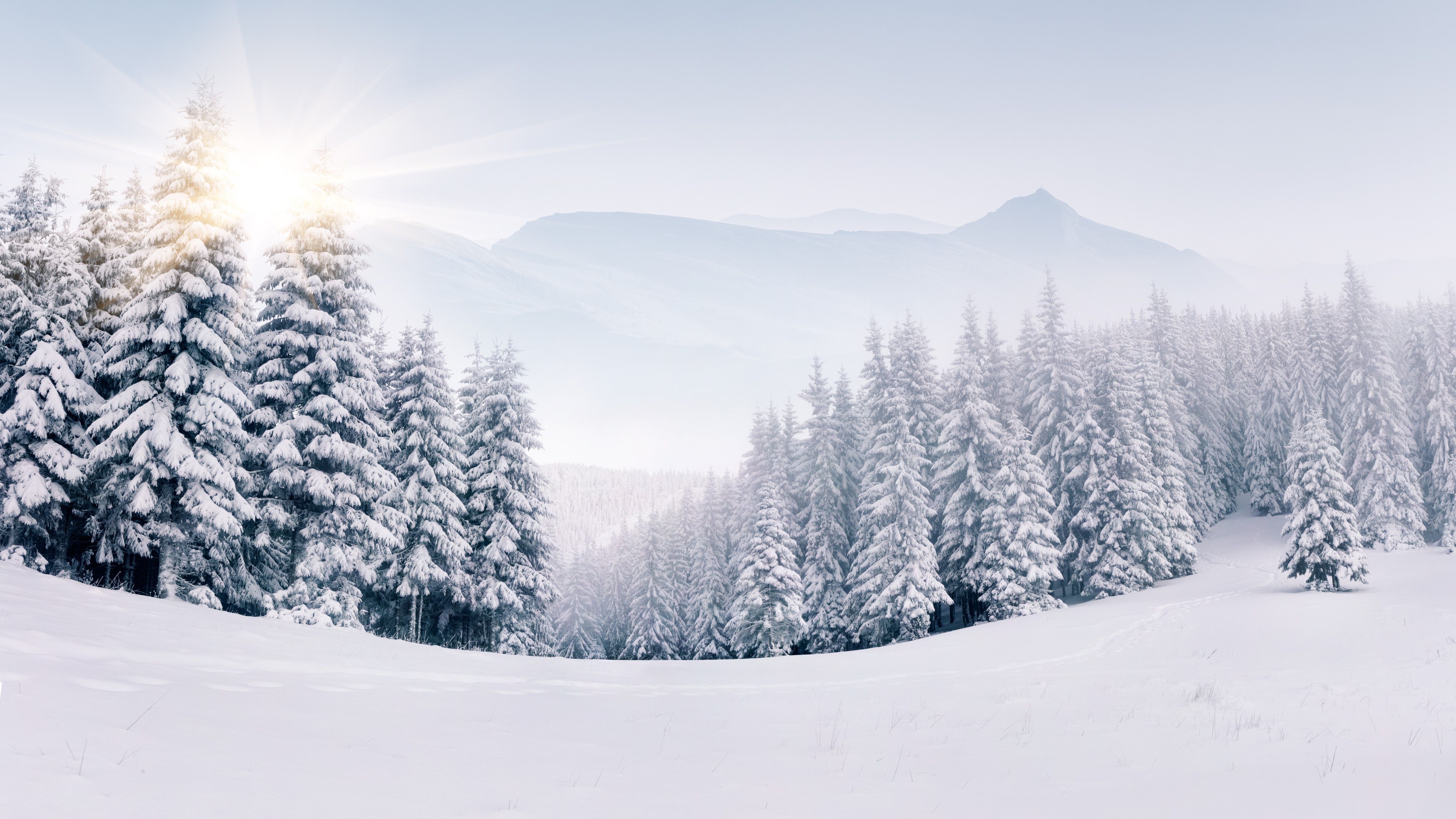 5120x2880 Fondos de Pantalla Paisaje Nevado Gratis, Nieve, Naturaleza, Invierno, Montaña, Imágenes y Fotos Gratis