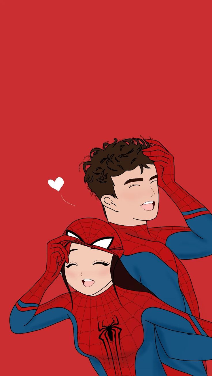 736x1308 Spidey couple wallpaper
