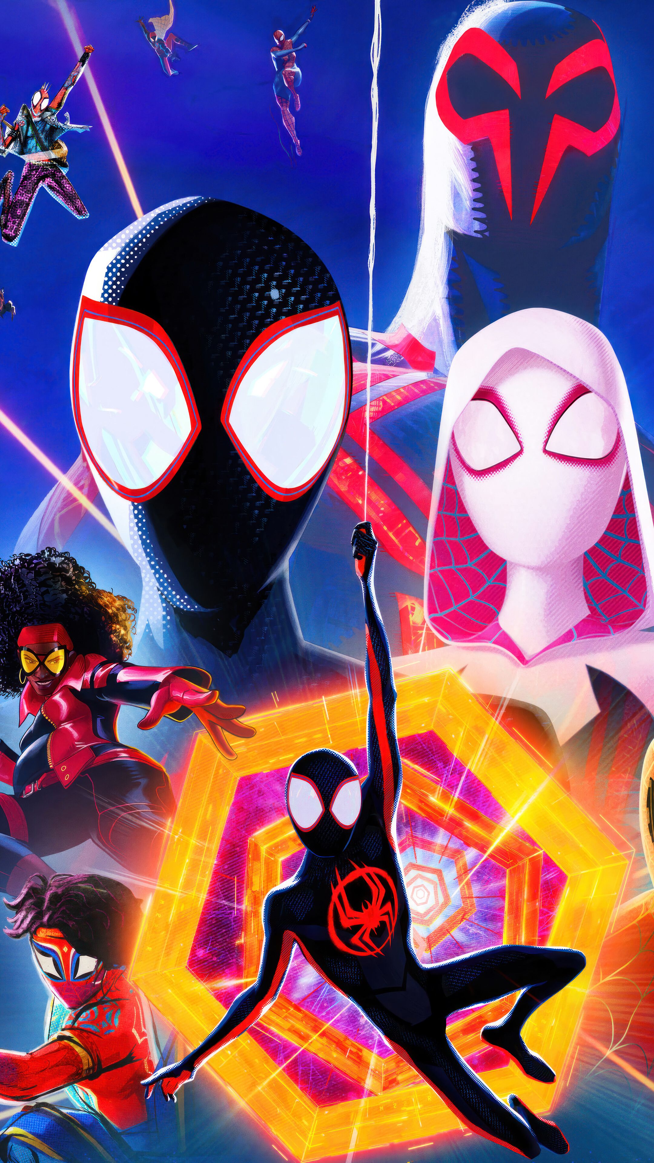 2160x3840 Spider Man: Across The Spider Verse Character Poster 4K Wallpaper IPhone HD Phone K