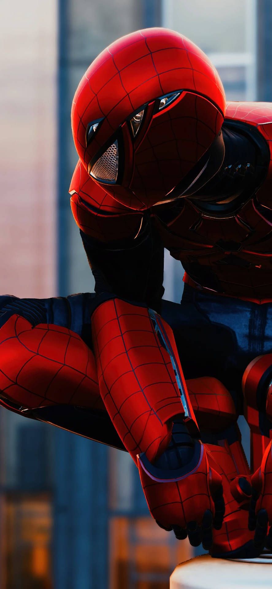 887x1920 Spider Man Ps4 Wallpaper