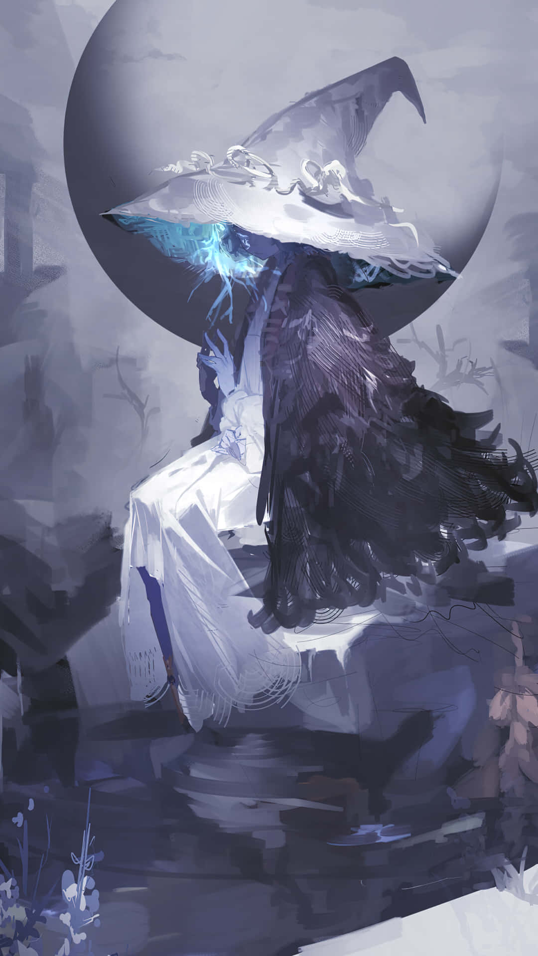 1080x1920 Download Elden Ring Mystical Figure Art Wallpaper