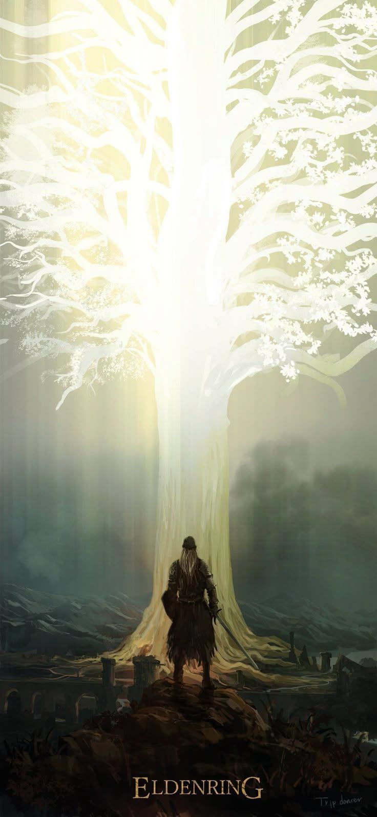 736x1593 Elden ring wallpaper minimalist. Erdtree elden ring art, Elden ring tree art, Elden lord