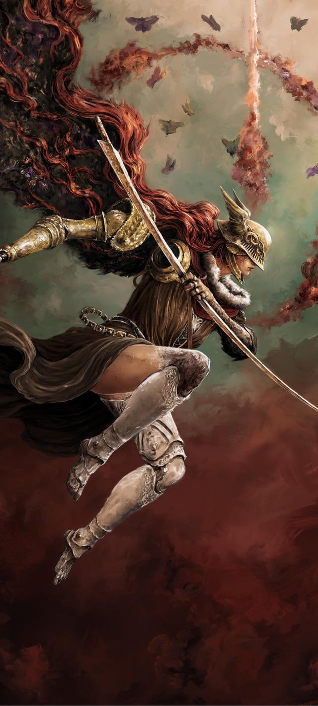 640x1422 Malenia Blade Of Miquella, Elden Ring Video Game, Fan Art, DEPTH EFFECT Optimized, Phone Wallpaper (by U MrRoboDaddy) [2250x5000] [20:9]