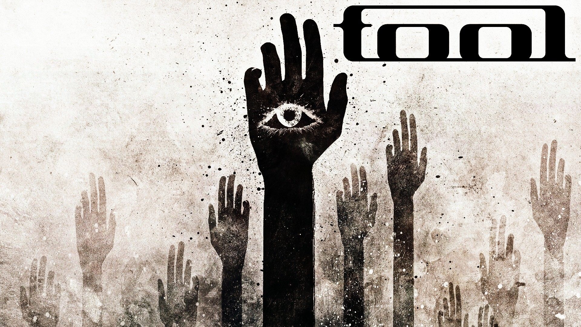 1920x1080 hands, Eyes, Digital art, Album covers, Cover art, Tool, Music, Metal music, Monochrome, White background, Black Wallpaper HD / Desktop and Mobile Background
