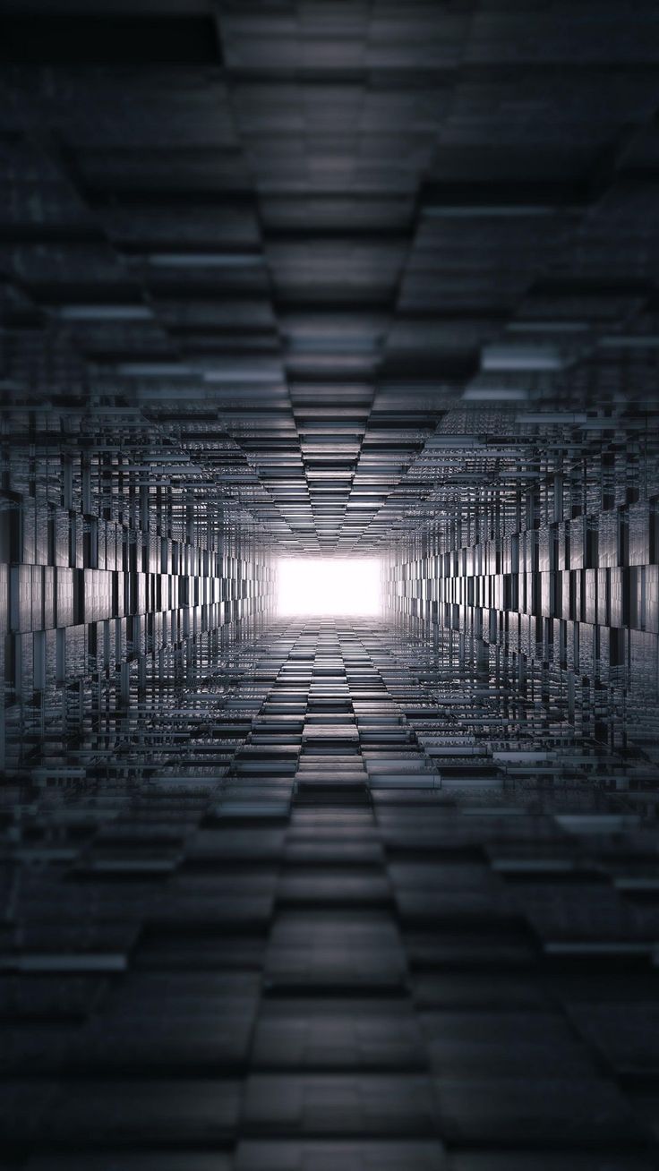736x1308 Wallpaper tunnel, light, tile, black, Black 4K by user4260115. Download wallpaper tunnel, light, tile, black for free