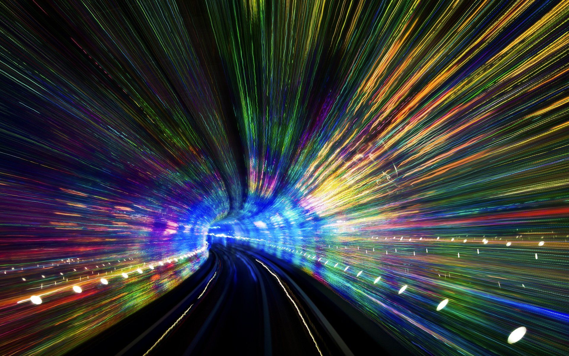 1920x1200 Vibrant Velocity: Artistic Tunnel HD Wallpaperx1200