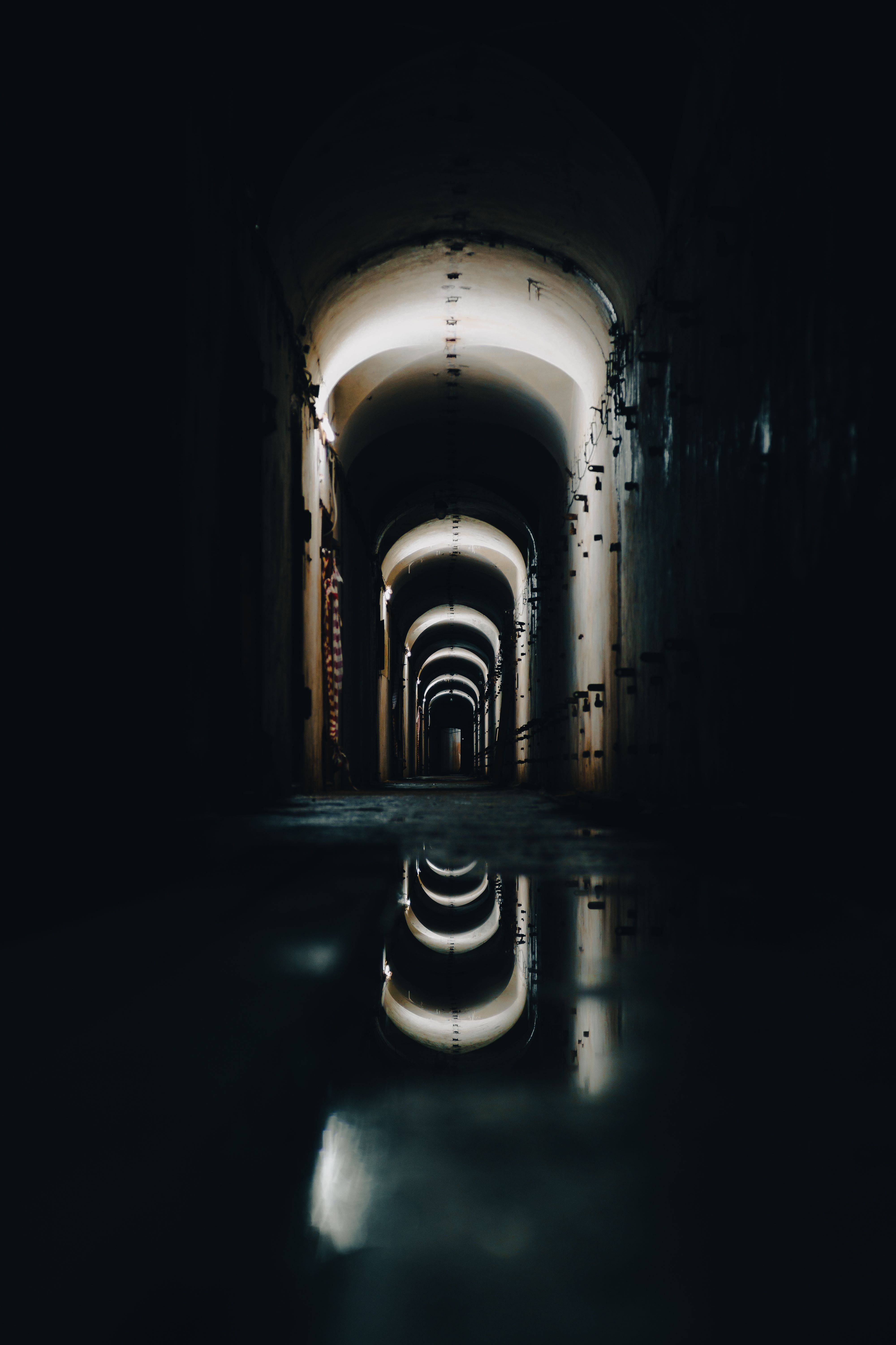 4000x6000 Tunnel with Light During Night Time · Free