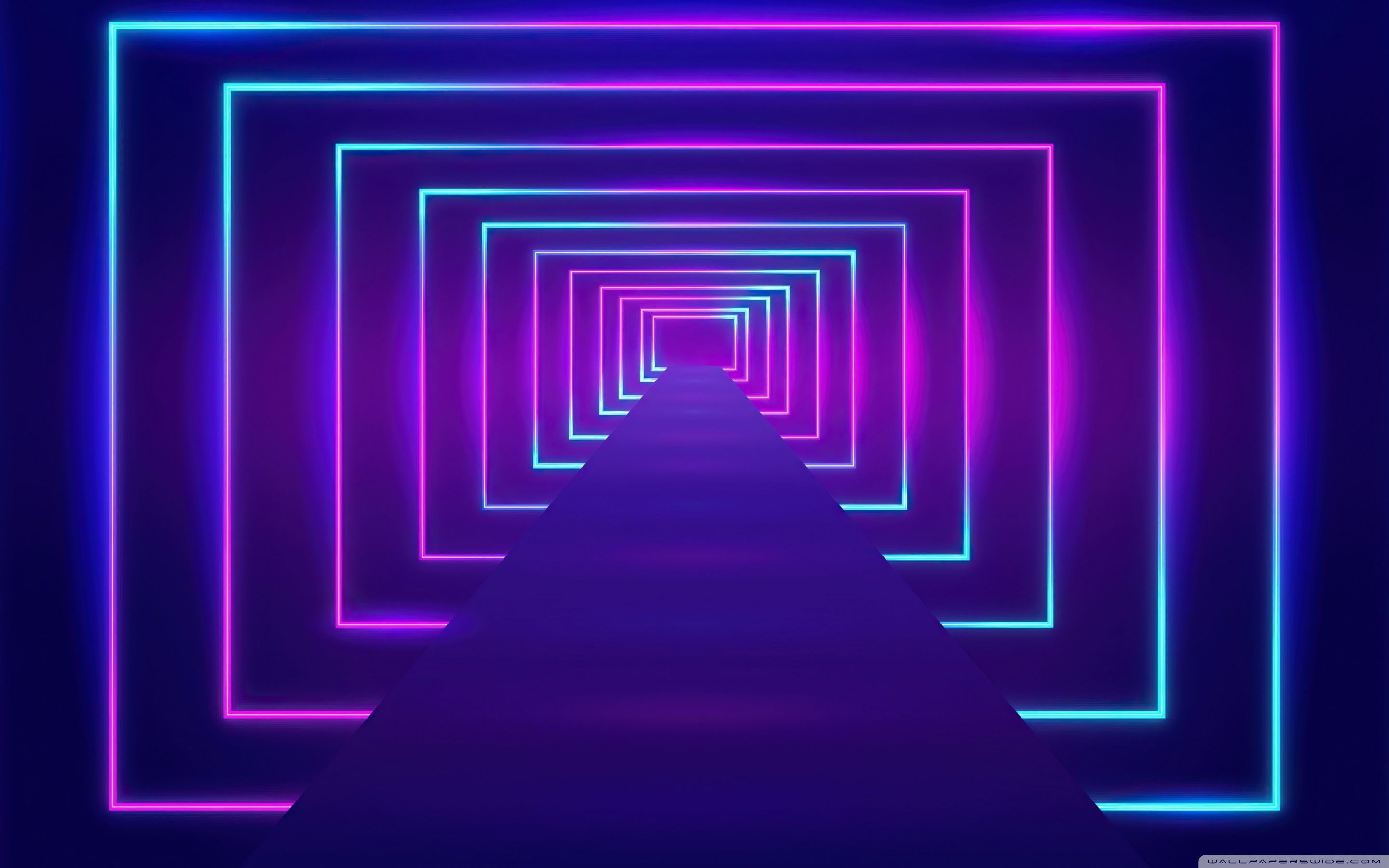 2880x1800 Neon Light Tunnel Illusion 4K UHD Wallpaper for UltraHD Desktop and TV : Widescreen and UltraWide Display : Dual Monitor : Smartphone and Tablet Devices
