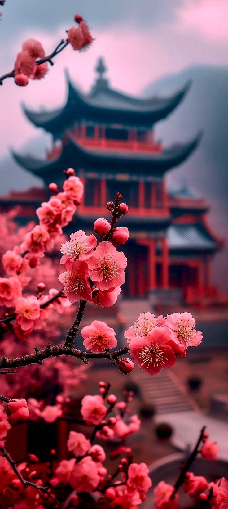 736x1640 Japanese cherry blossom wallpaper iphone. Japan flower wallpaper, China wallpaper iphone, Scenery wallpaper