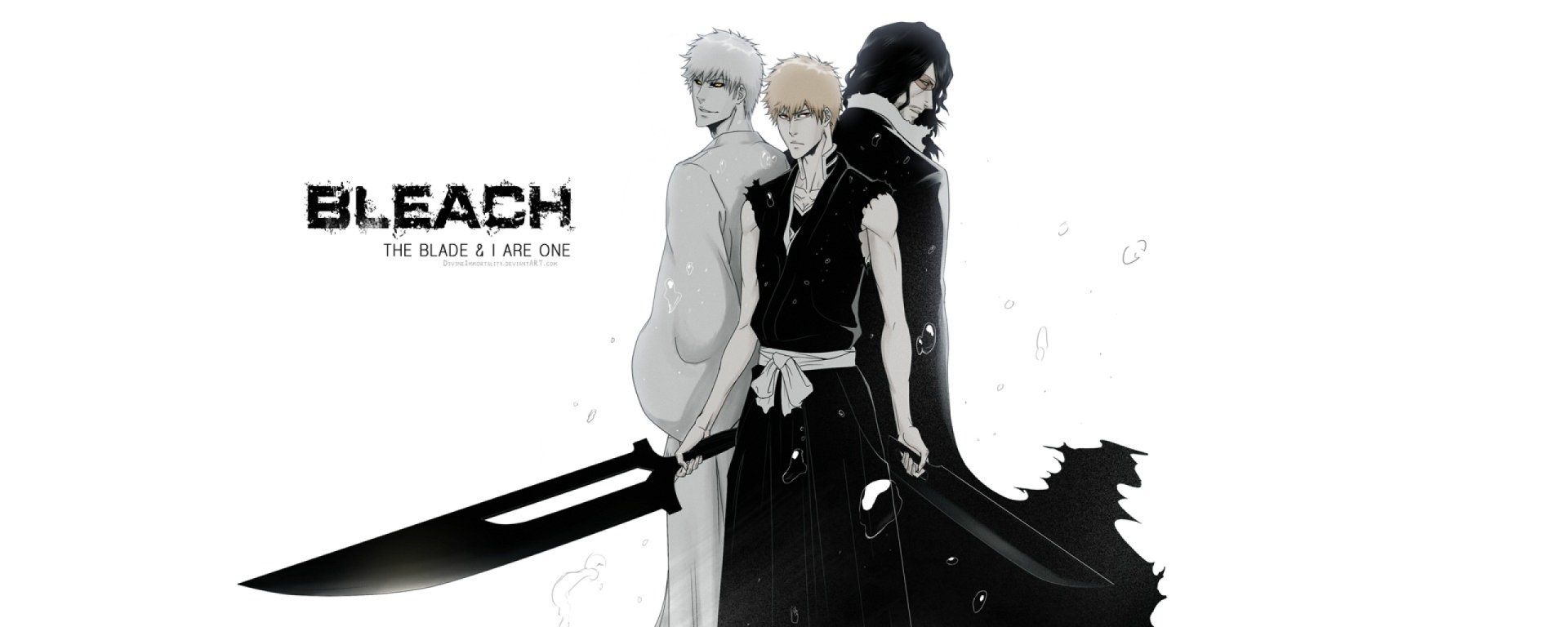 1920x768 HD Wallpaper: Zangetsu & Hollow Ichigo