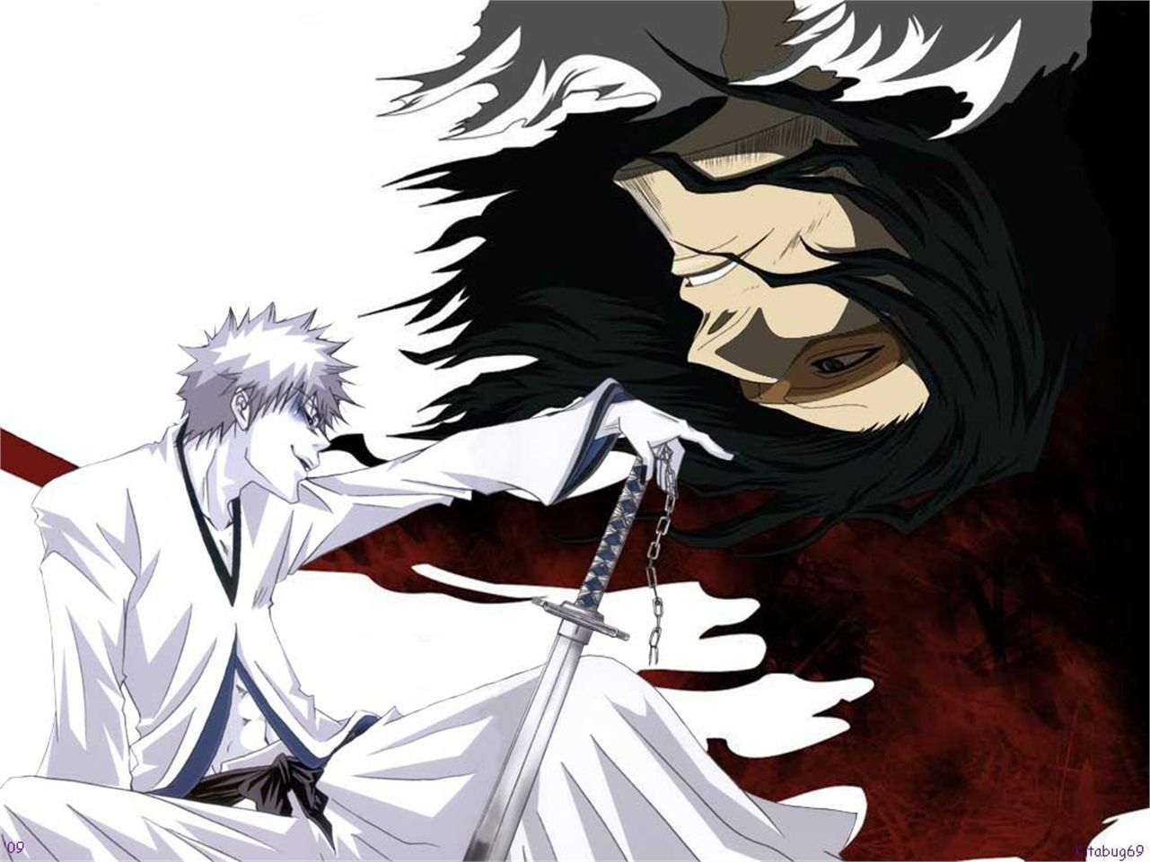1281x961 Desktop wallpaper: Bleach, Zangetsu (Bleach), Ichigo Kurosaki, Anime, Nel Tu 4K free download for PC. 418318