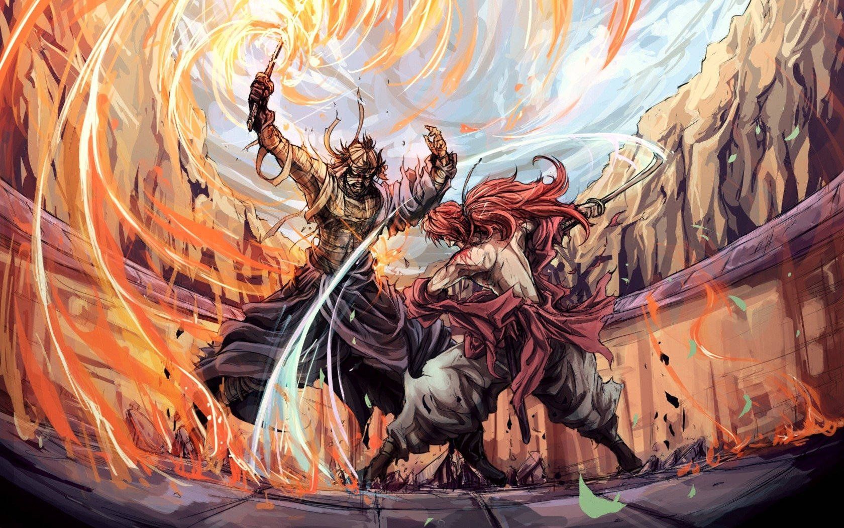 1680x1050 Download Get Lost In the Mystical World of 4K Manga Wallpaper