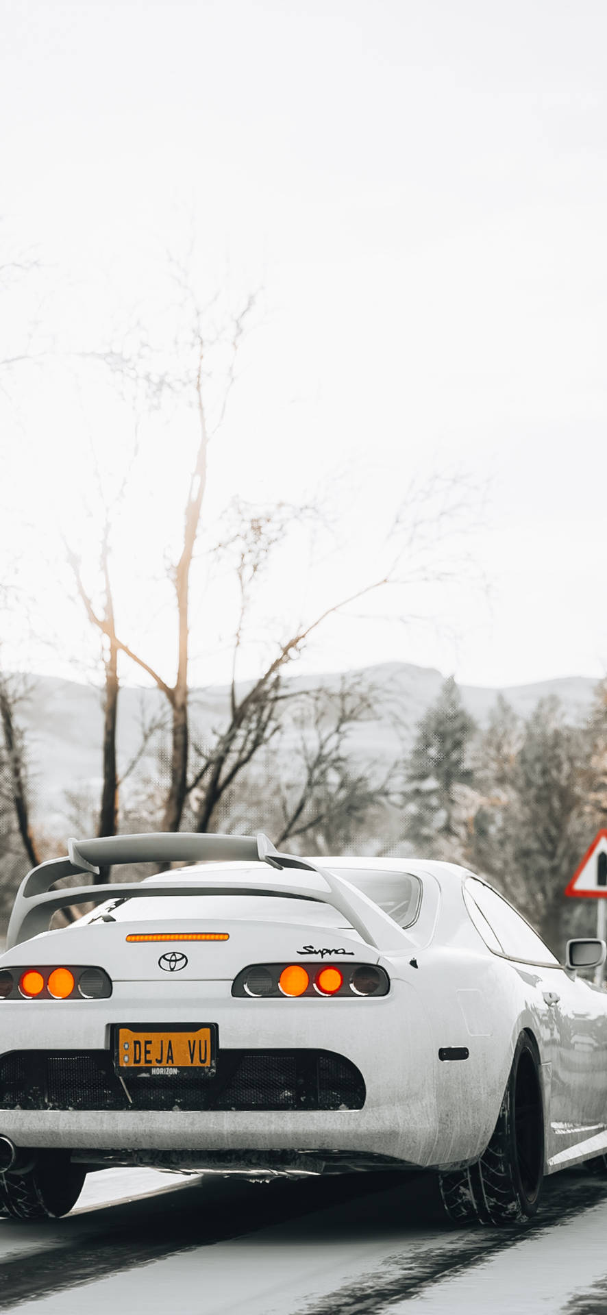 886x1920 Download 4k Toyota Supra White Dejavu Wallpaper