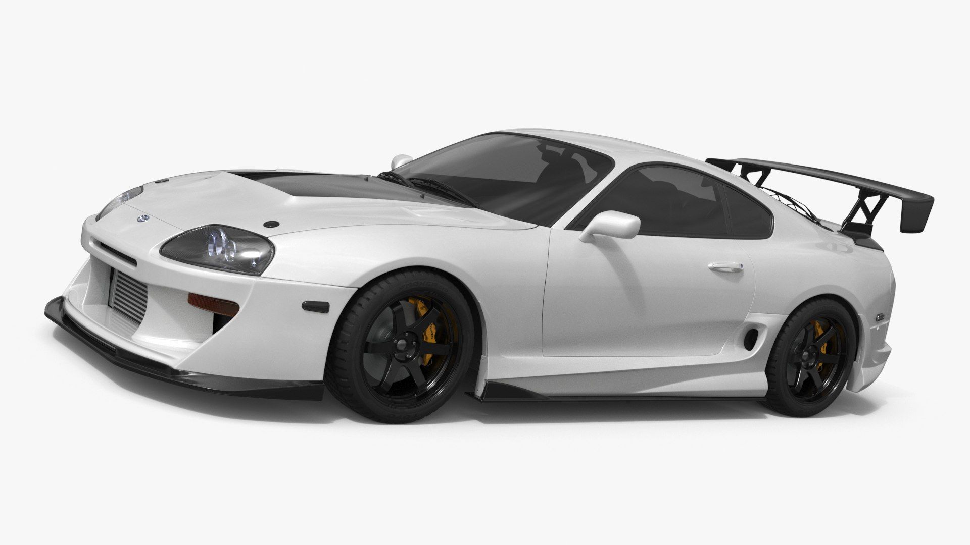 1920x1080 3D Toyota Supra Mk4 Carbon Aero Kit White Model