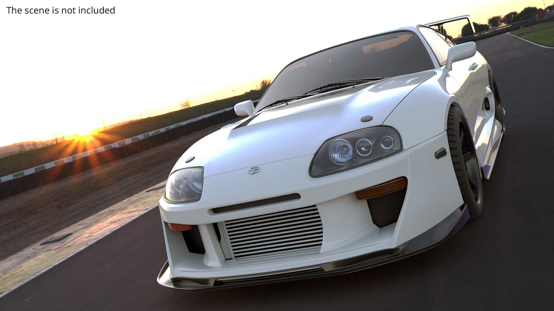 1920x1080 3D Toyota Supra Mk4 Carbon Aero Kit White Model