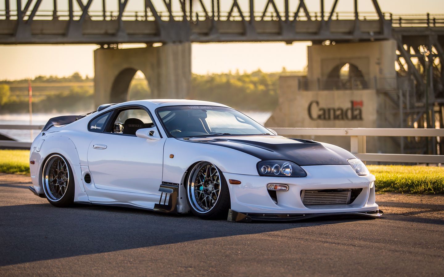 1440x900 Download Toyota Supra, Toyota, Supra, Bridge, White, Bridge, Tuning Wallpaper in 1440x900 Resolution