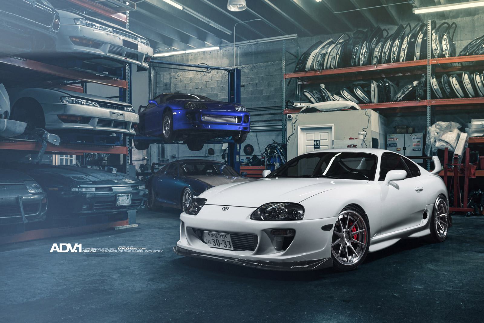 1600x1068 White Toyota Supra MKIV Turbo Track Spec. ADV.1 Wheels