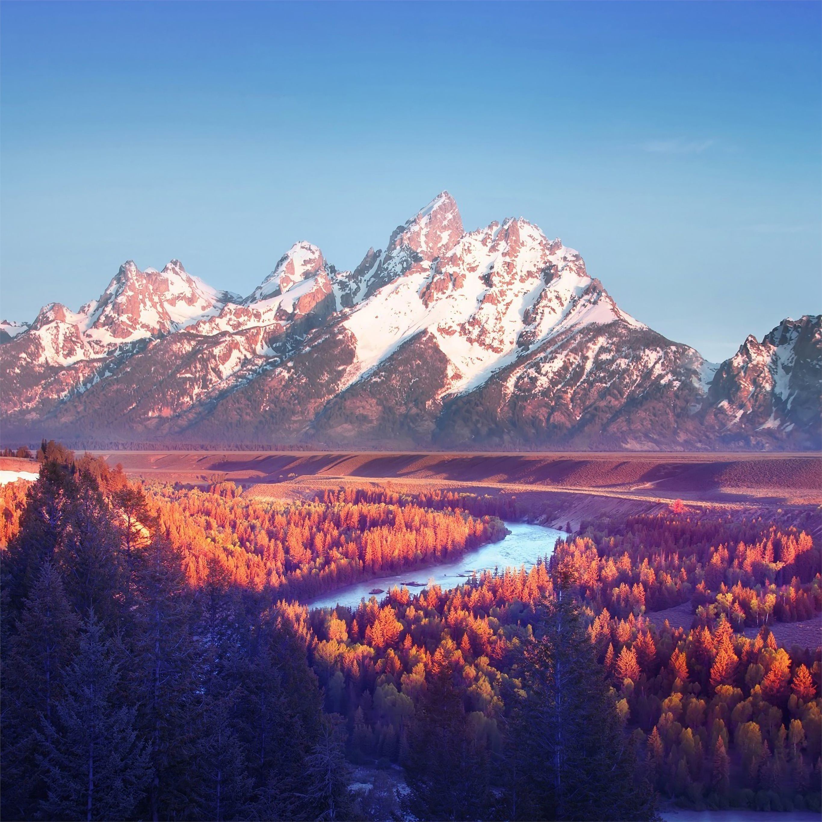 2732x2732 grand teton national park 4k iPad Pro Wallpaper Free Download