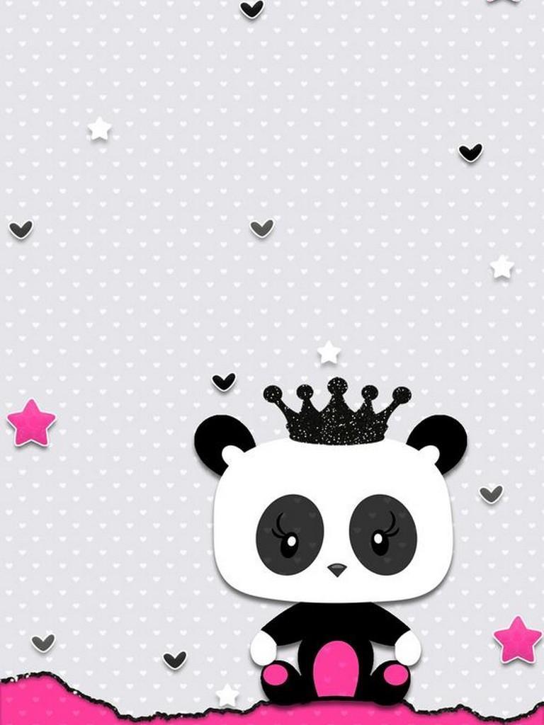 768x1024 Cute Panda Wallpaper for Android