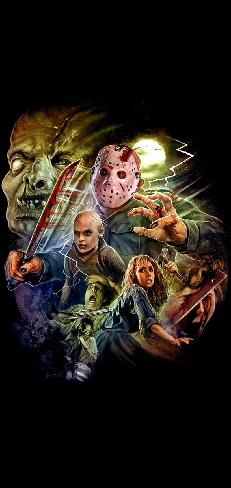 800x1689 The Final Chapter, fan art, friday the 13th, horror movie, jason voorhees, HD phone wallpaper