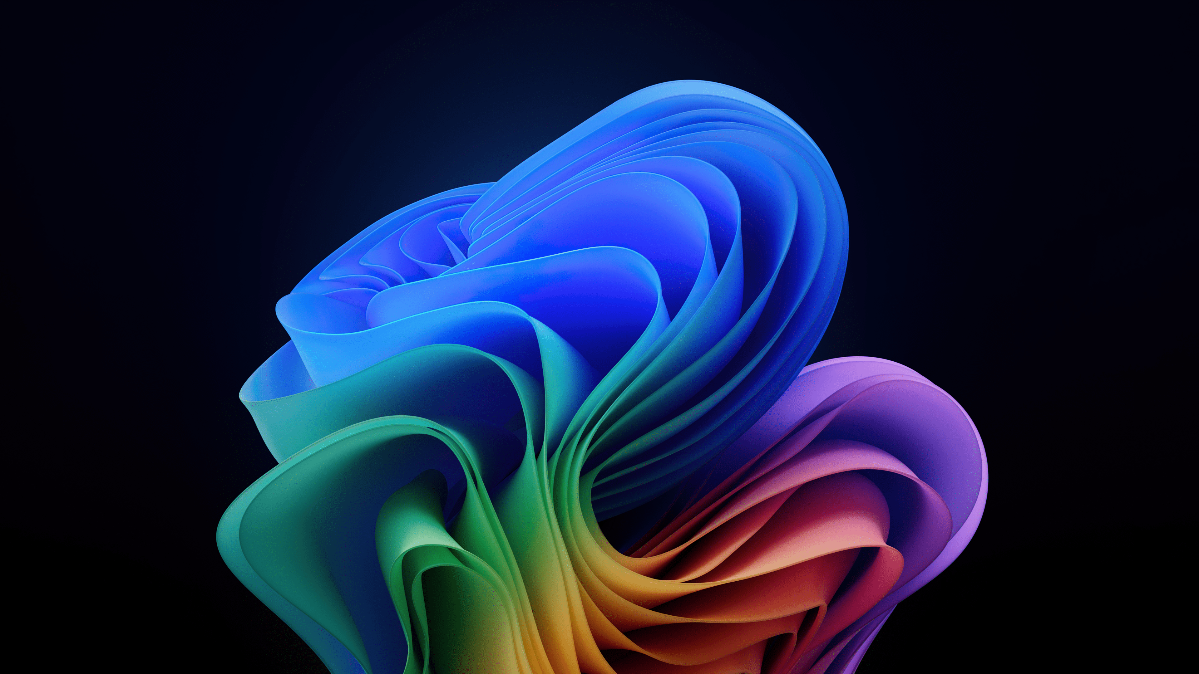 3840x2160 Windows 11 Copilot+ Dark background 4K Wallpaper