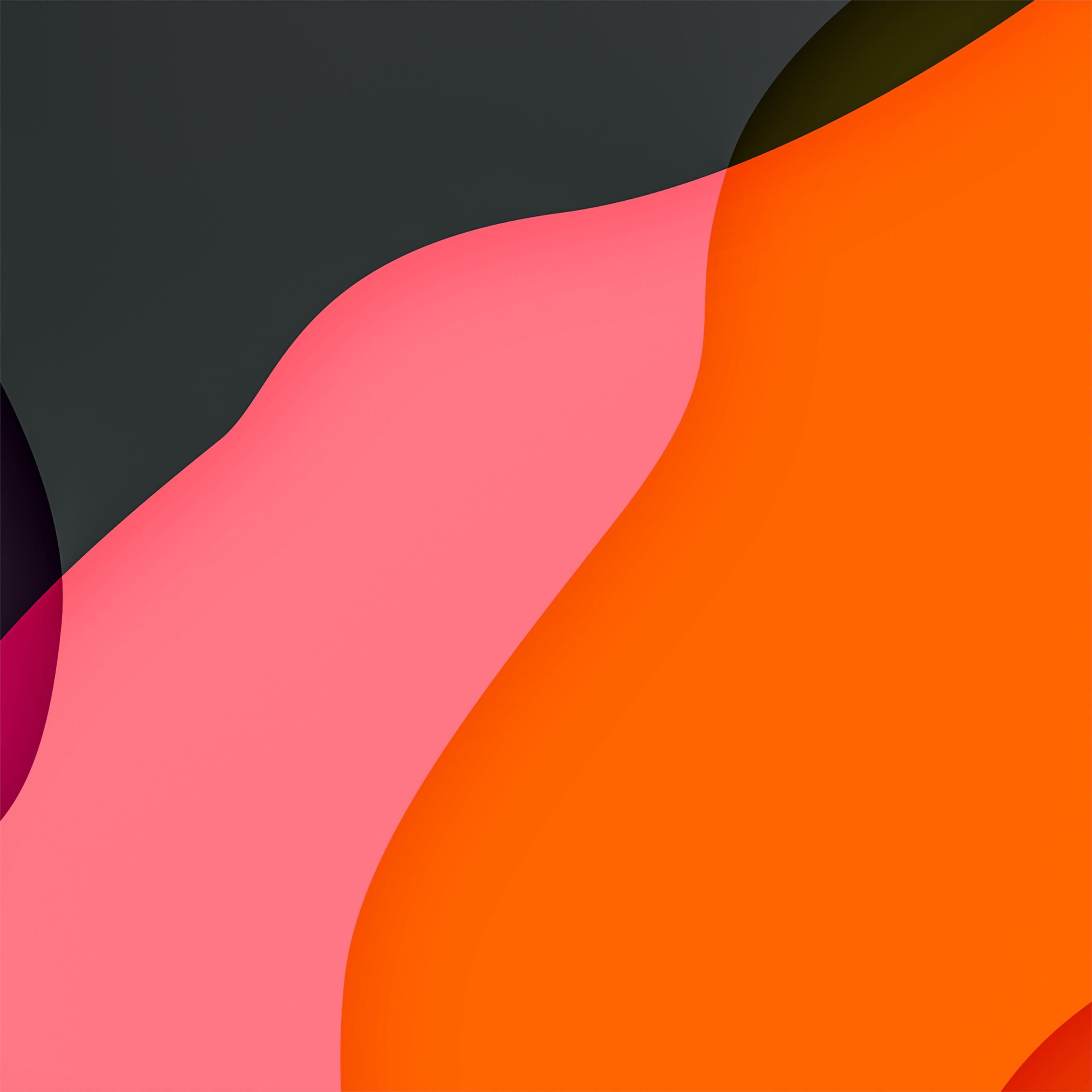 2732x2732 bright orange and dark abstract 8k iPad Pro Wallpaper Free Download