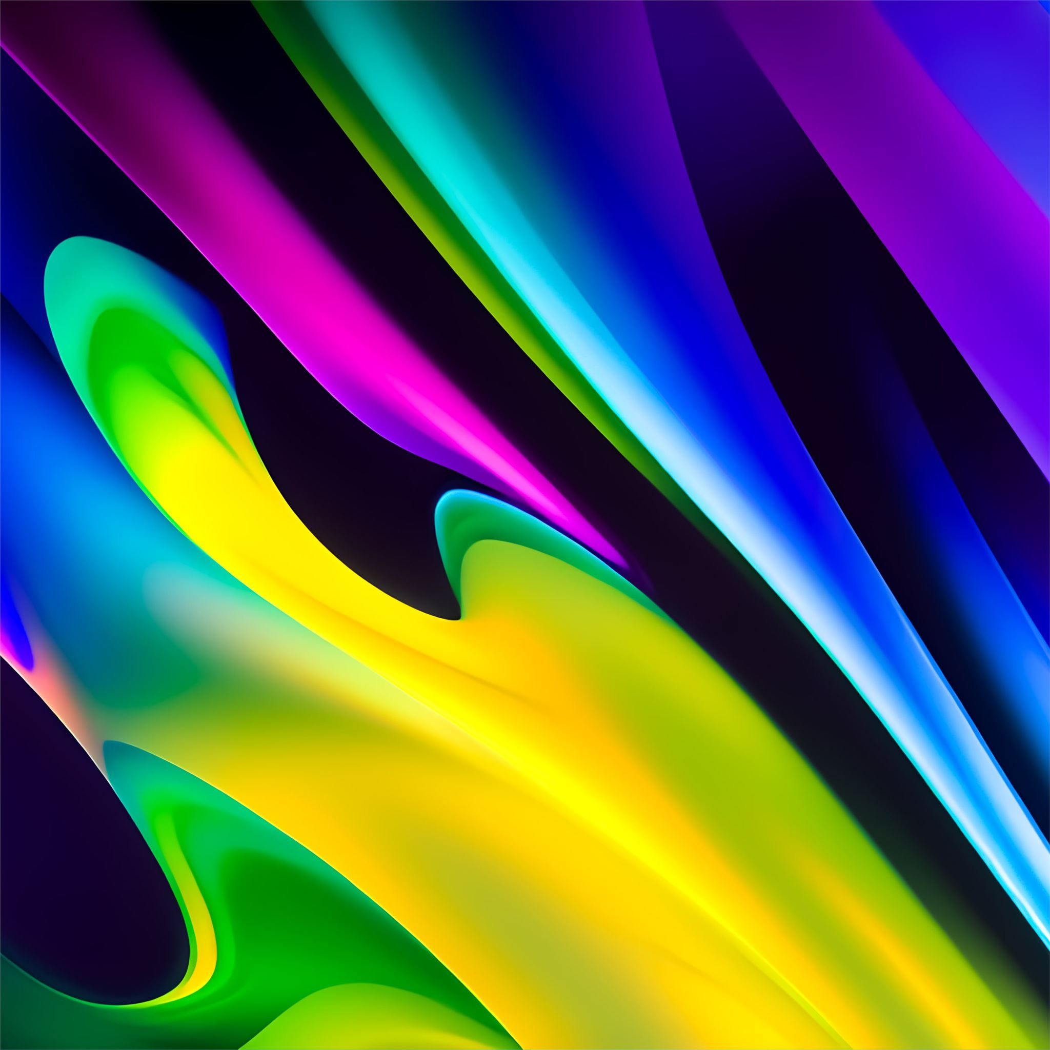2048x2048 bright contrast colors abstract 8k iPad Air Wallpaper Free Download
