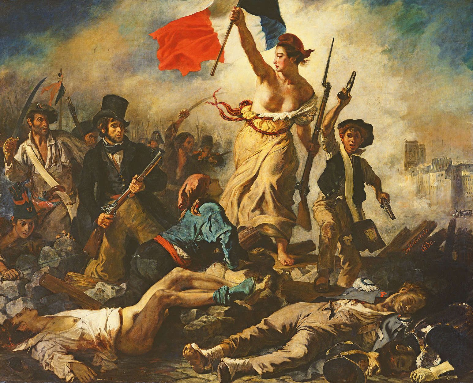 1545x1250 Photo wallpaper 'The freedom that leads the people' by Eugène Delacroix