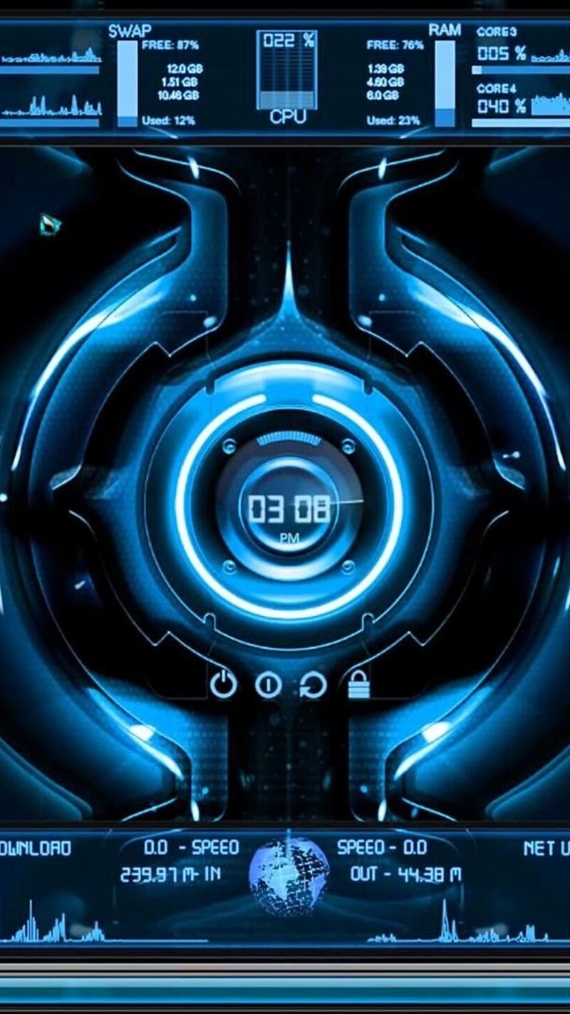 800x1422 J.a.r.v.i.s Live, Blue And Black AI, blue and black, tony stark, iron man, HD phone wallpaper