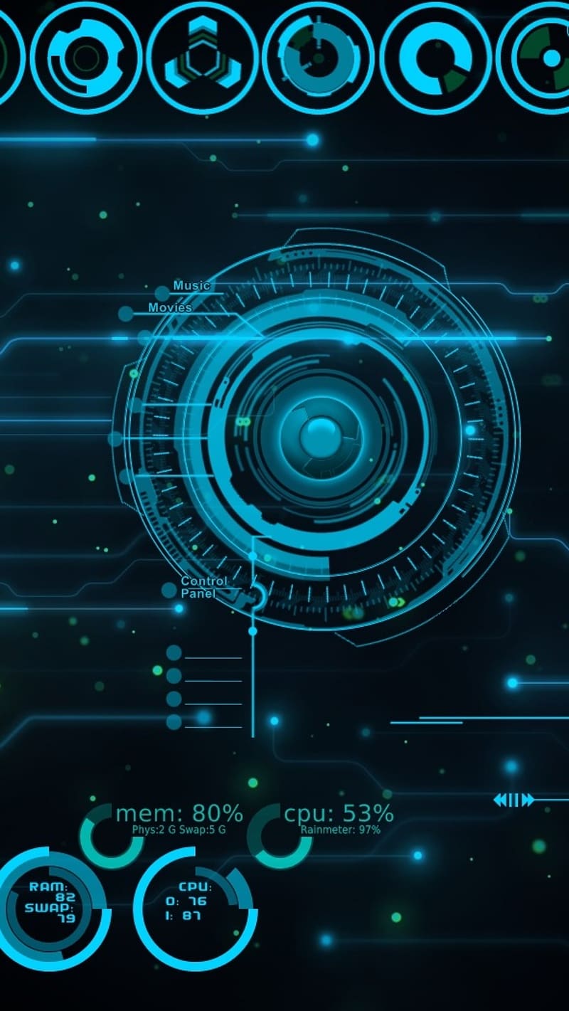 800x1421 J.a.r.v.i.s Live, Blue AI Function, tony stark, iron man, HD phone wallpaper
