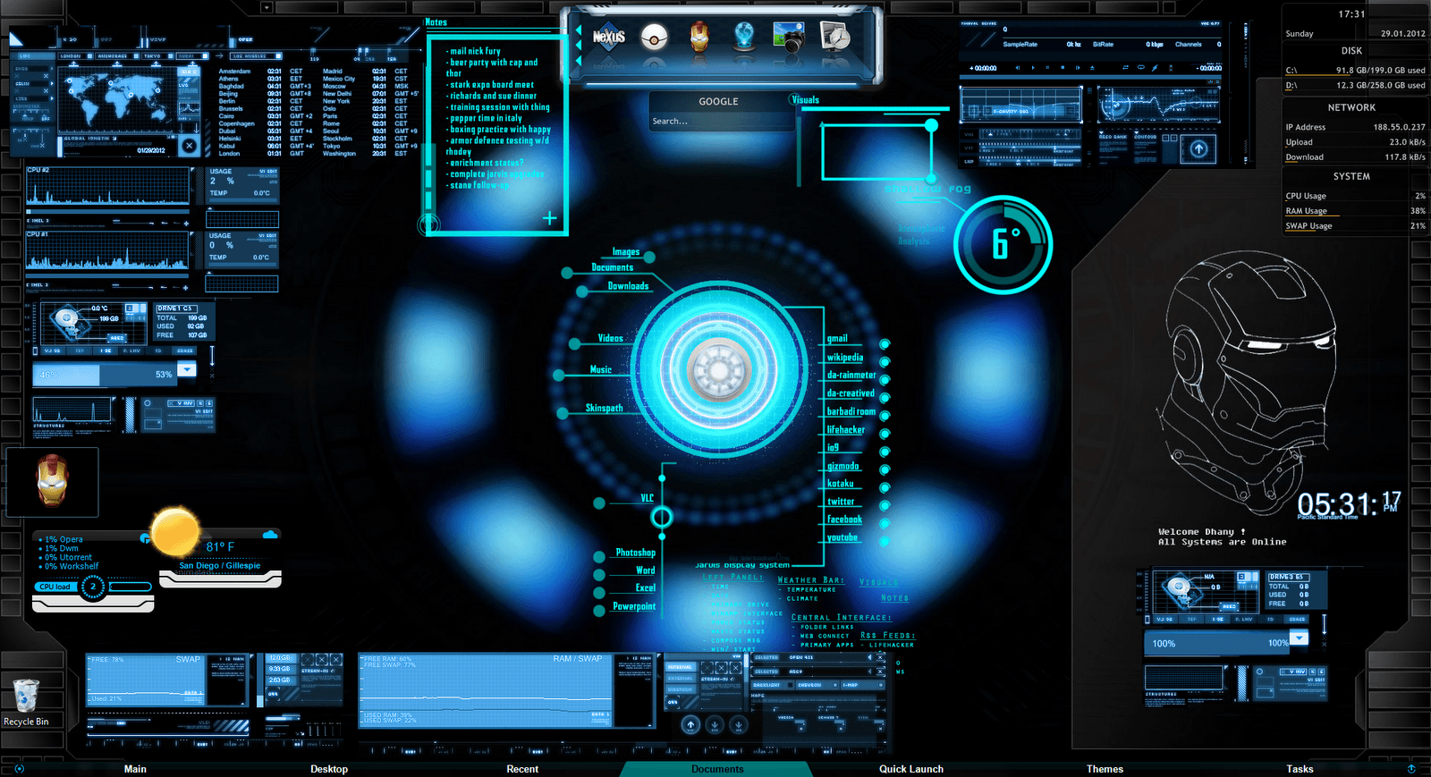 1600x869 Iron Man Hud Wallpaper