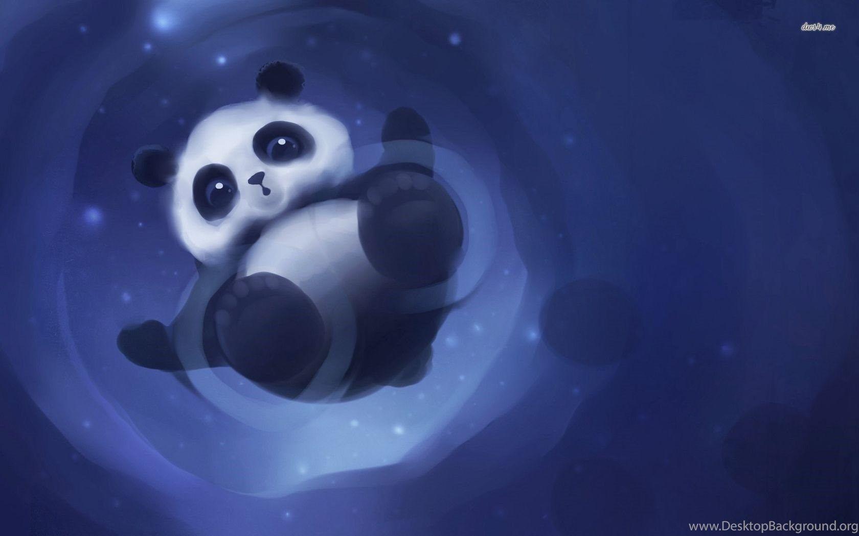 1680x1050 Cute Baby Panda Playing In The Puddle Wallpaper Digital Art