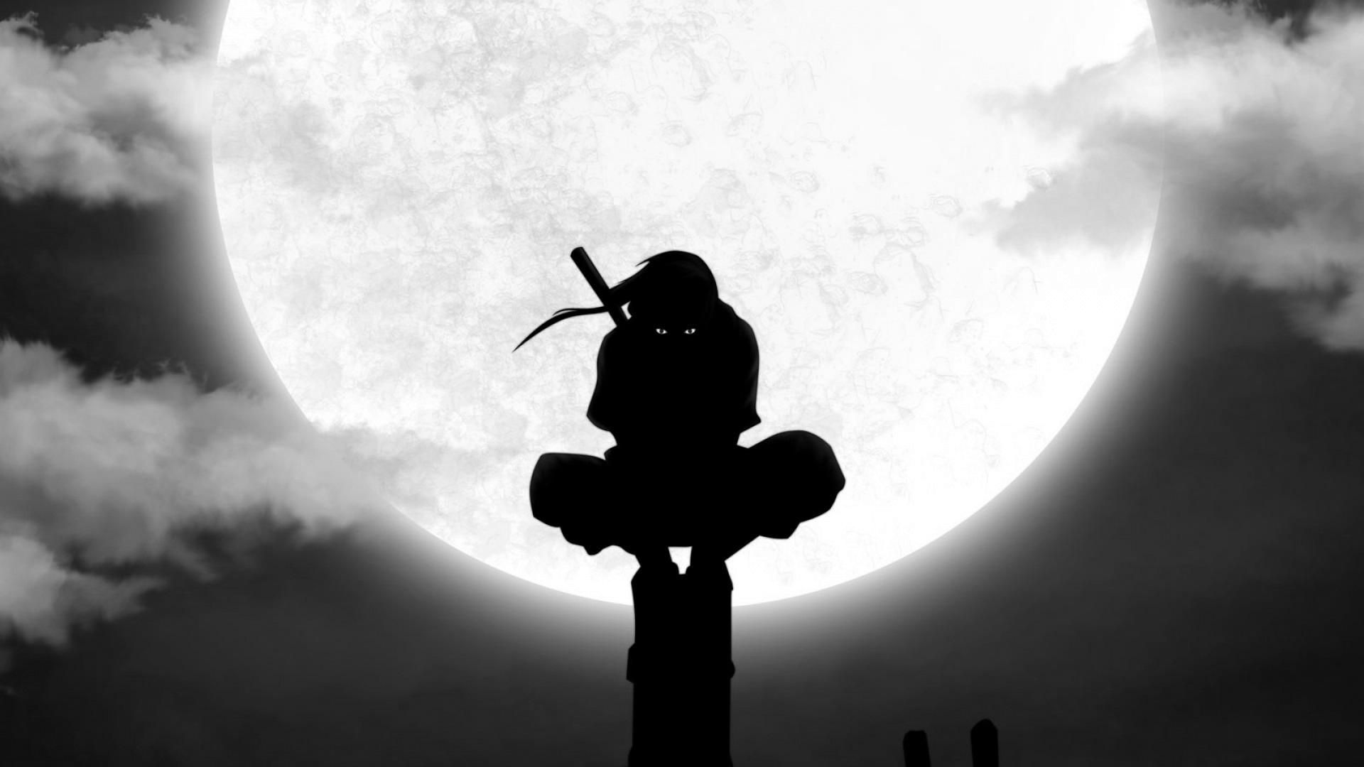 1920x1080 Black And White Ninja Wallpaper