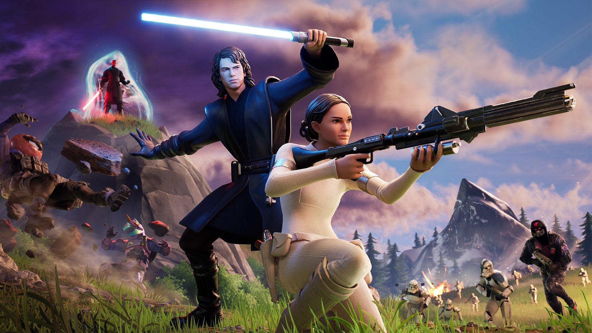 1920x1080 Darth Maul, Anakin, Padme & Clone Troopers are coming to Fortnite today
