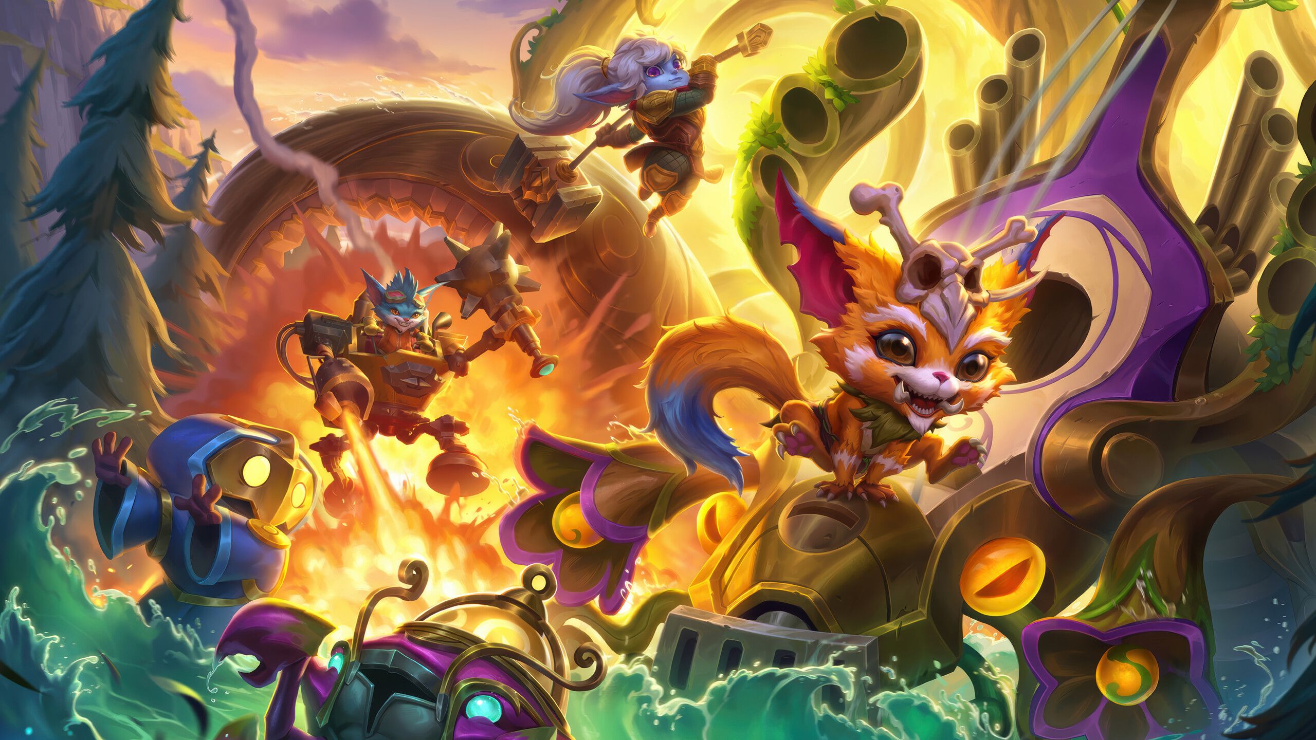 2560x1440 Gnar Poppy Rumble LoL Wallpaper 4K HD PC c
