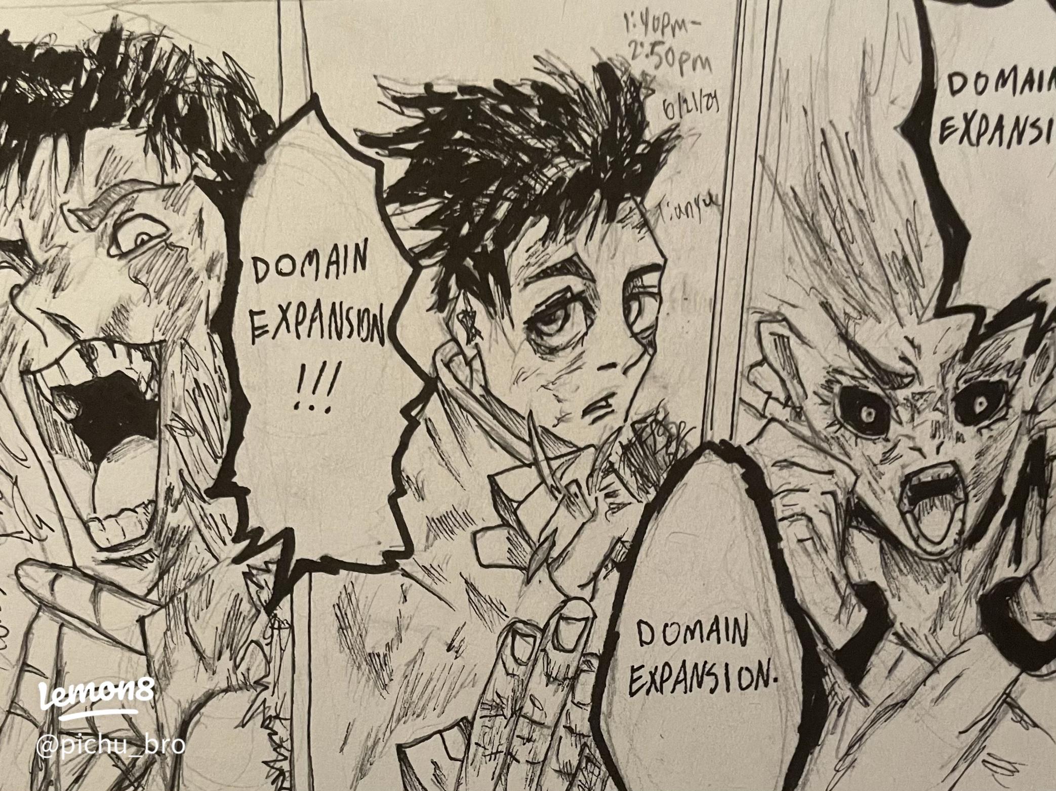 2086x1562 Yuta's Triple Domain Expansion: My JJK Manga Drawing!