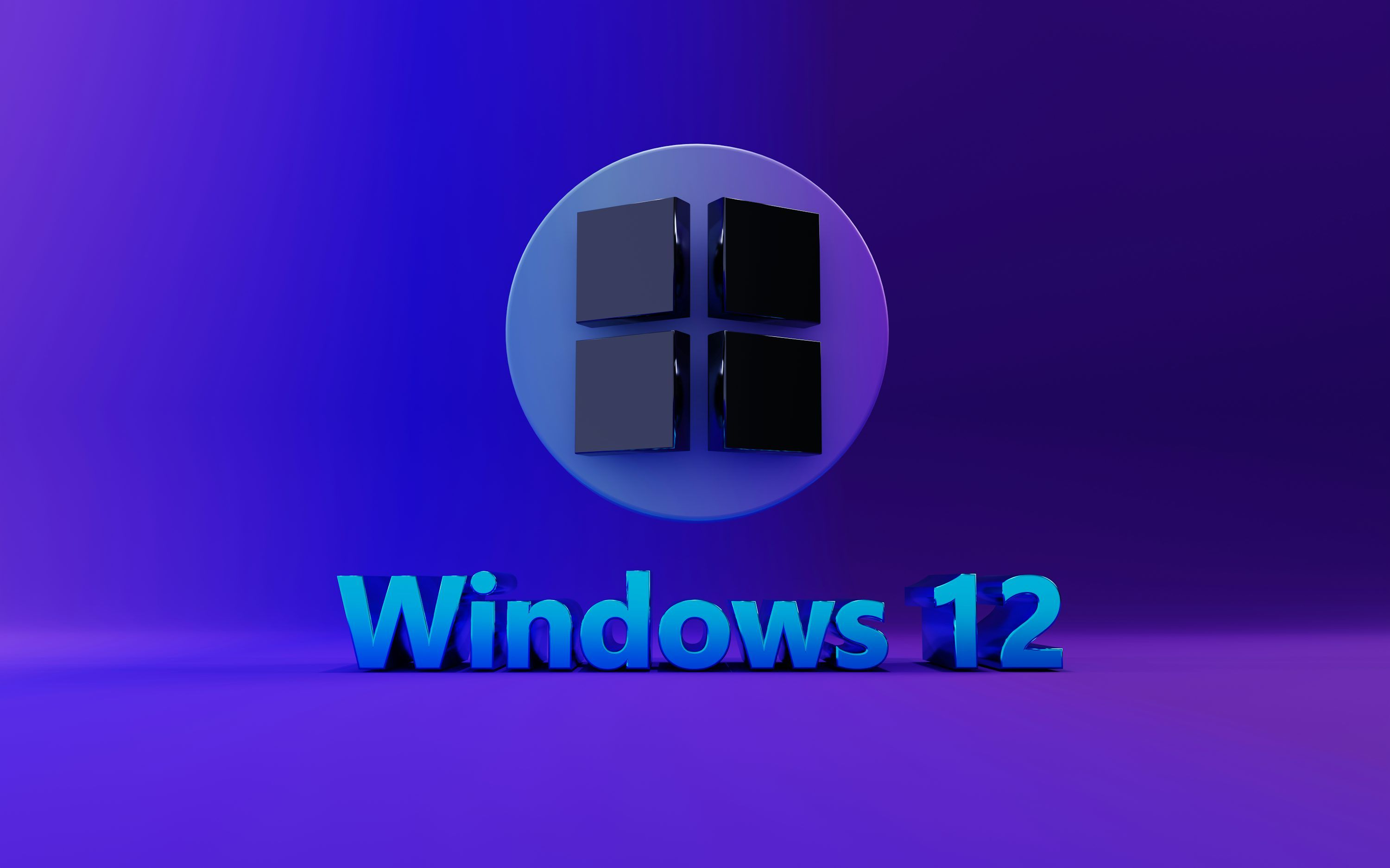 3000x1875 A purple and blue background with the words windows 12 photo