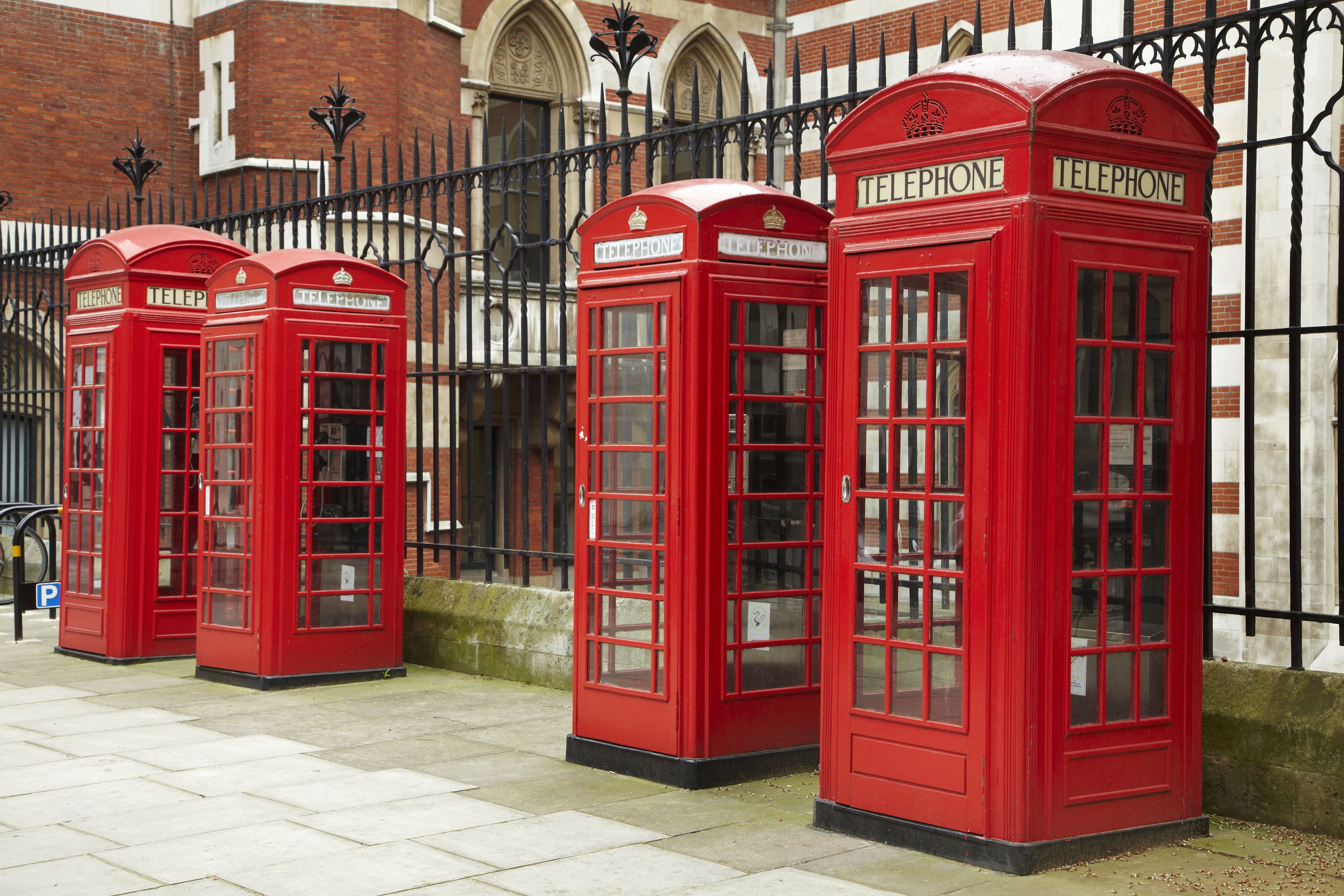 3200x2133 Row Of Phone Boxes Wall Mural
