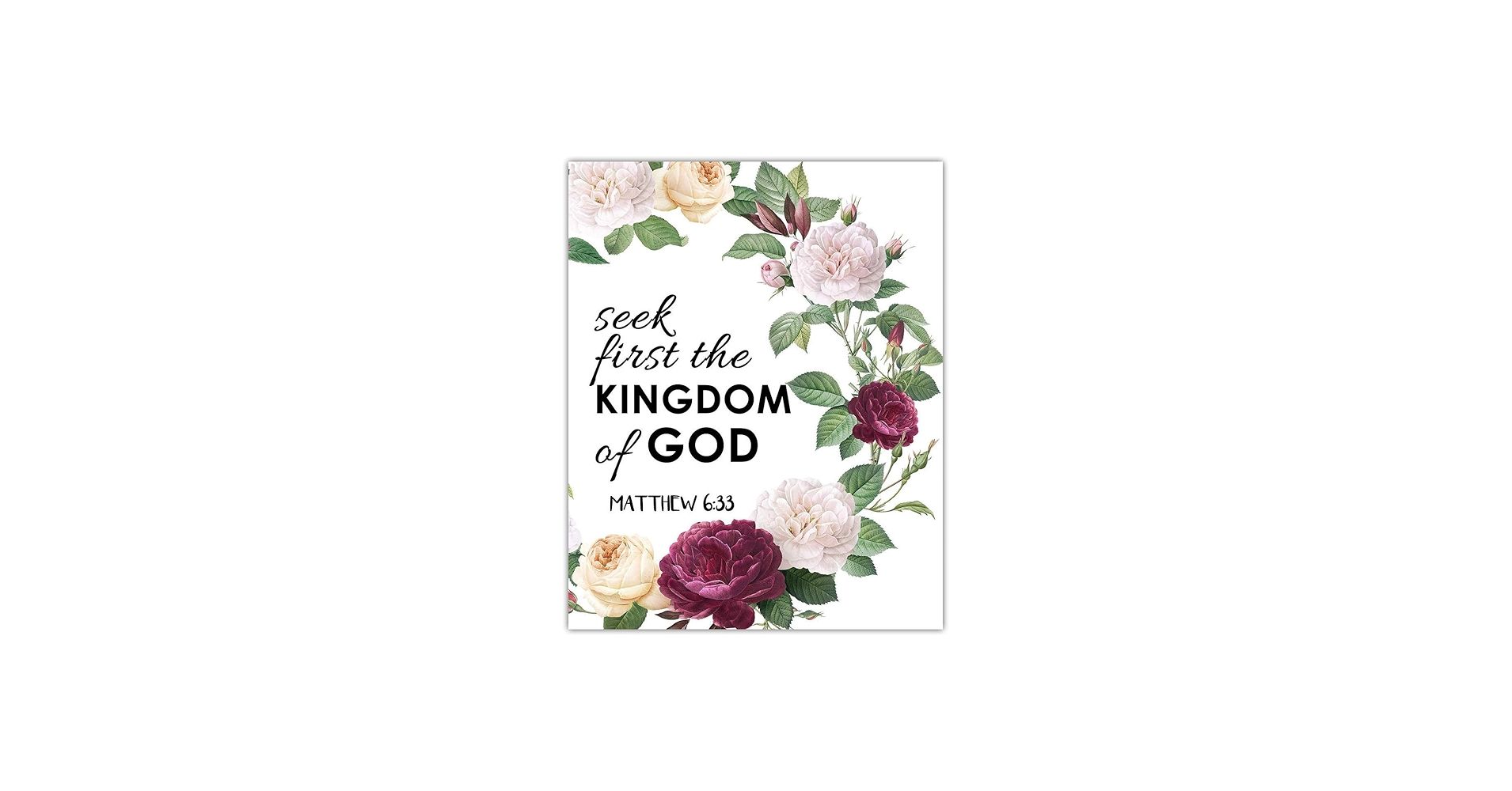 1910x1000 Seek First the Kingdom of God Matthew 6:33 Bible Verses, Christian Scripture Positive Quotes, Religious Bible Verse Wall Art Decor For Home & Office Posters 8x10