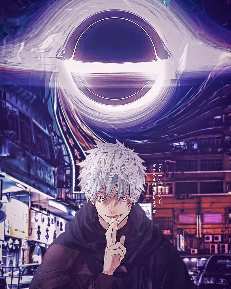 800x1000 GOJO, cursed spirits, domain expansion, hollow purple, jujutsu kaisen, void, HD phone wallpaper