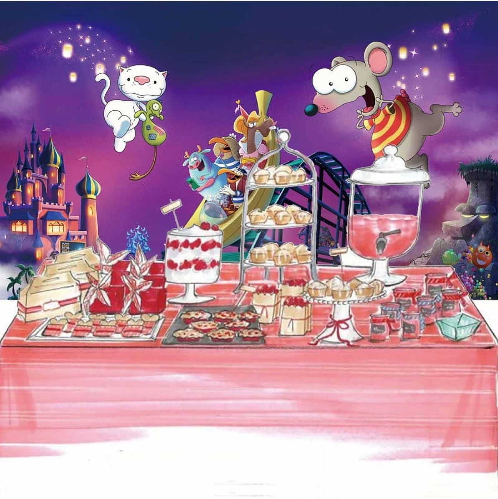 1598x1600 toopy and binoo Backdrop Banner Party Supplies Poster Movie Theme Background for Photography Birthday Decorations