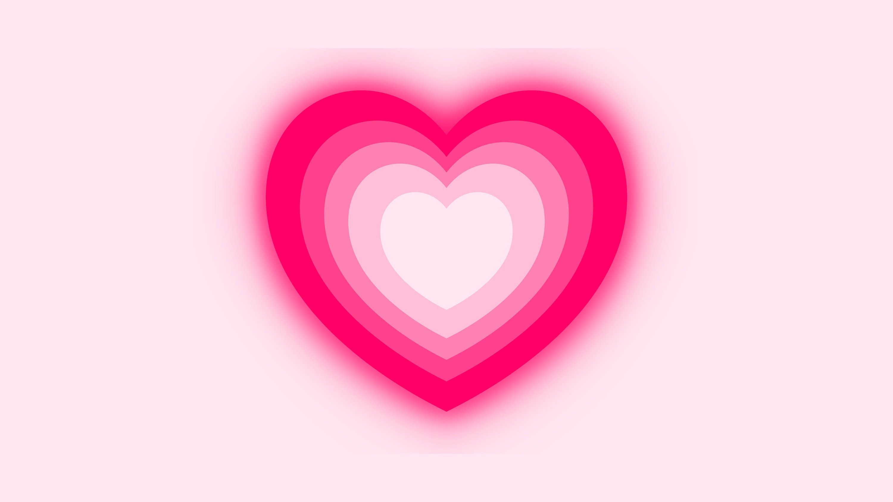 3000x1688 Pink Aura Heart Wallpaper