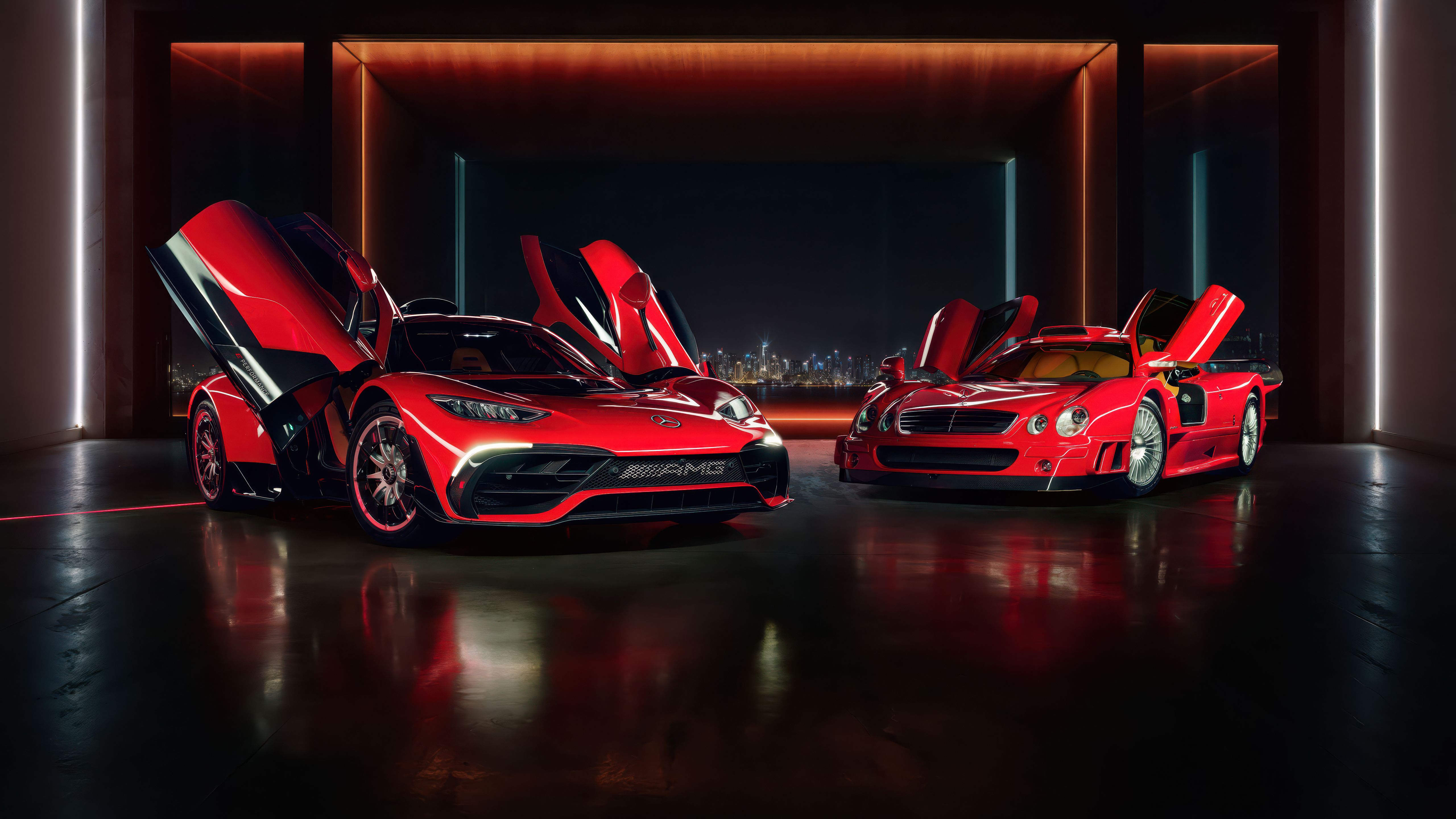 5120x2880 Mercedes AMG ONE CLK GTR Red Aesthetic Wallpaper Car Wallpaper